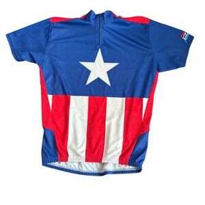 Marvel Pure Hero Captain America Cycling Jersey M